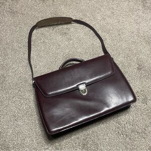 Men’s Jack Georges Leather Flap Over Briefcase